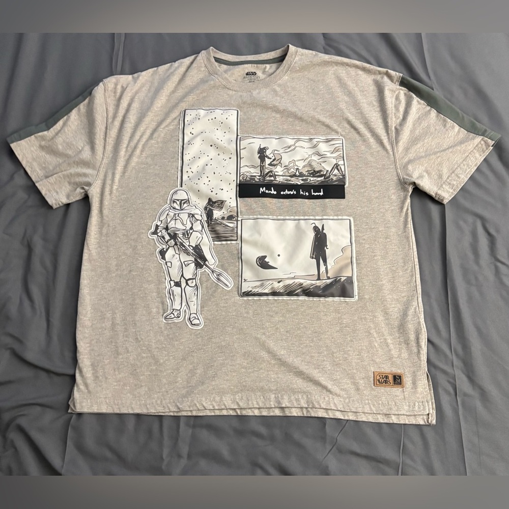 Star Wars The Mandalorian Concept Series Men’s XL T-shirt Mando Extends His Hand